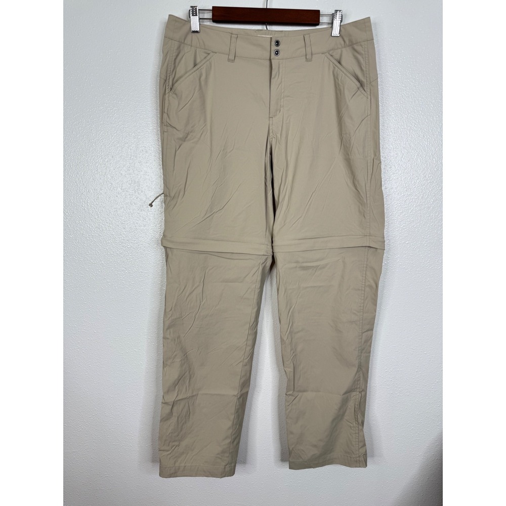 Ultimate Terrain Womens 10 Convertible Hiking Pants Tan Beige Zip Off Cargo